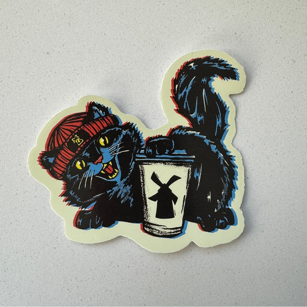 Dutch Bros Halloween Cat Sticker